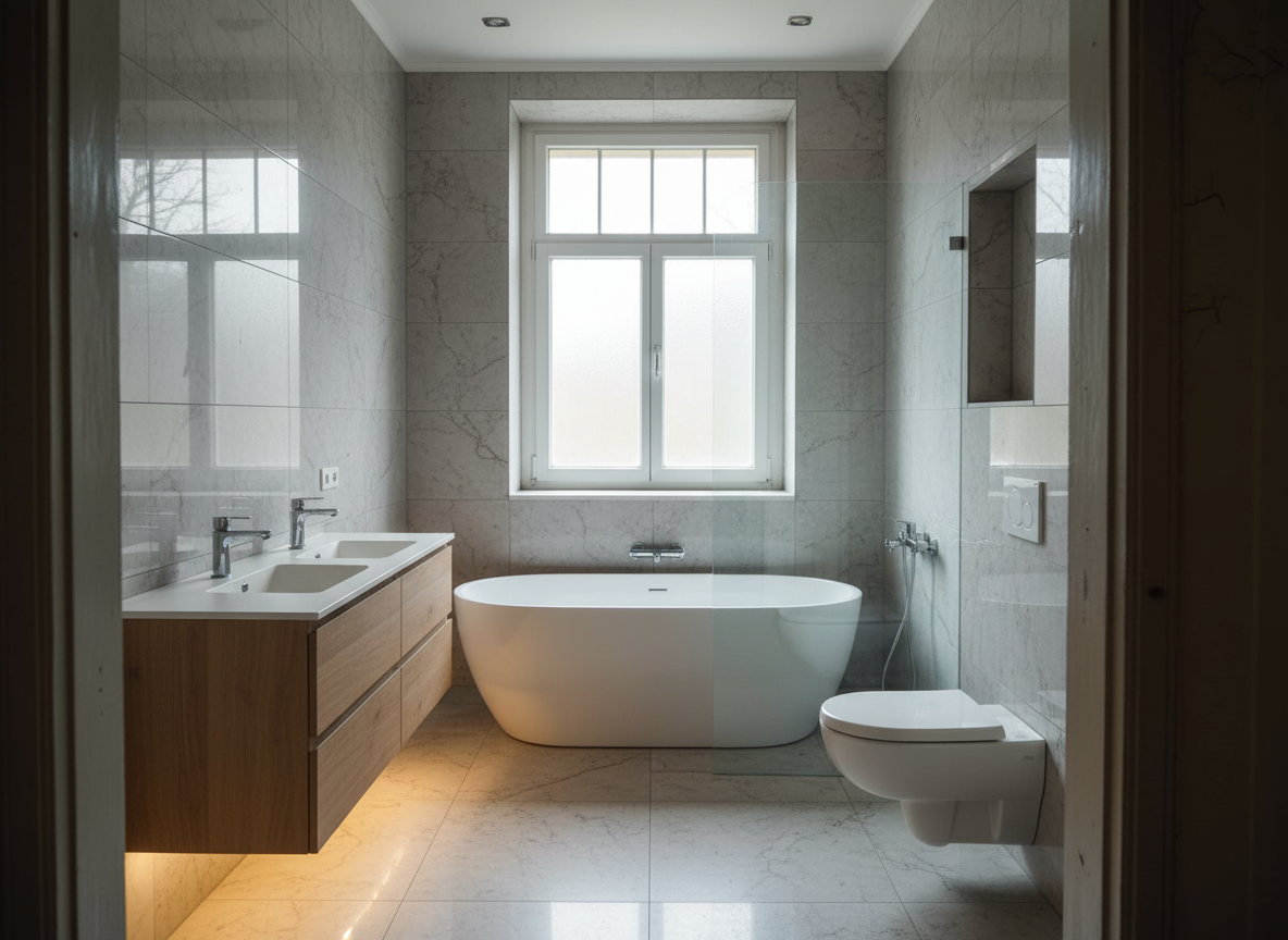 Badrumsrenovering – efter